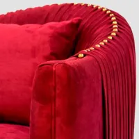 Set de canapele Confort N-10213 (N-10213) Stofă / Red photo 6