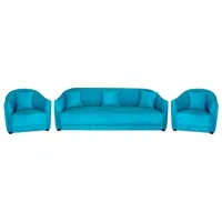 Set de canapele Confort N-10213 (N-10213) Stofă / Light Blue