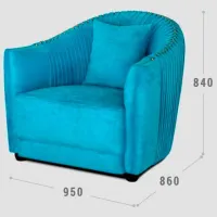 Set de canapele Confort N-10213 (N-10213) Stofă / Light Blue photo 4