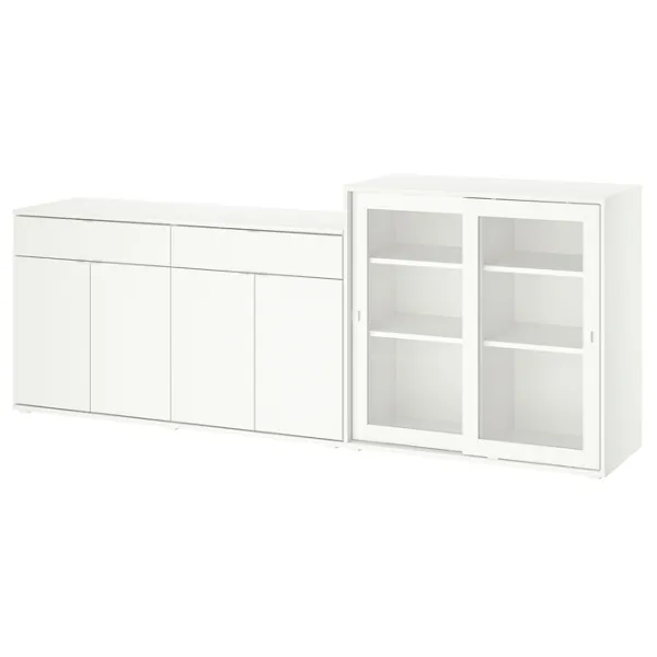Kухонный шкаф Ikea Vihals White / Стекло photo 1 Kухонный шкаф Ikea Vihals White / Стекло photo 1