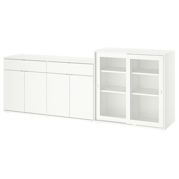 Kухонный шкаф Ikea Vihals White / Стекло photo 1 Kухонный шкаф Ikea Vihals White / Стекло photo 1