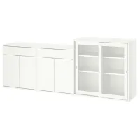 Kухонный шкаф Ikea Vihals White / Стекло