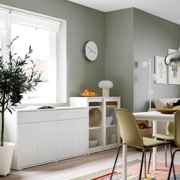 Kухонный шкаф Ikea Vihals White / Стекло photo 3 Kухонный шкаф Ikea Vihals White / Стекло photo 3