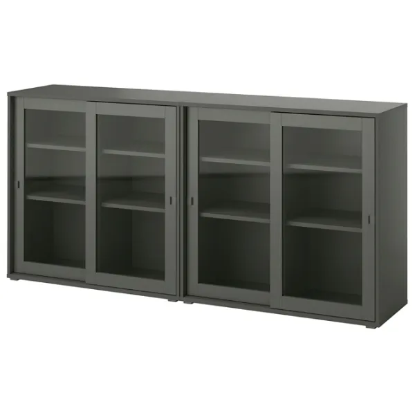 Kухонный шкаф Ikea Vihals Серый / Стекло photo 1 Kухонный шкаф Ikea Vihals Серый / Стекло photo 1