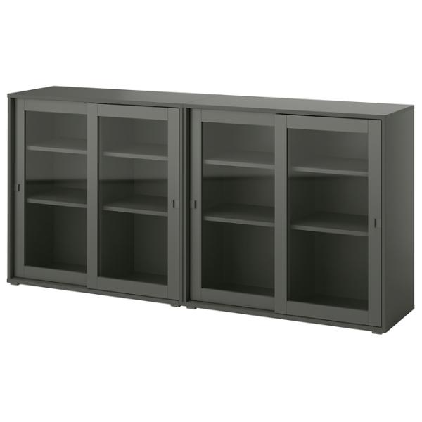 Kухонный шкаф Ikea Vihals Серый / Стекло photo 1 Kухонный шкаф Ikea Vihals Серый / Стекло photo 1