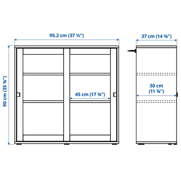 Kухонный шкаф Ikea Vihals Серый / Стекло photo 3 Kухонный шкаф Ikea Vihals Серый / Стекло photo 3