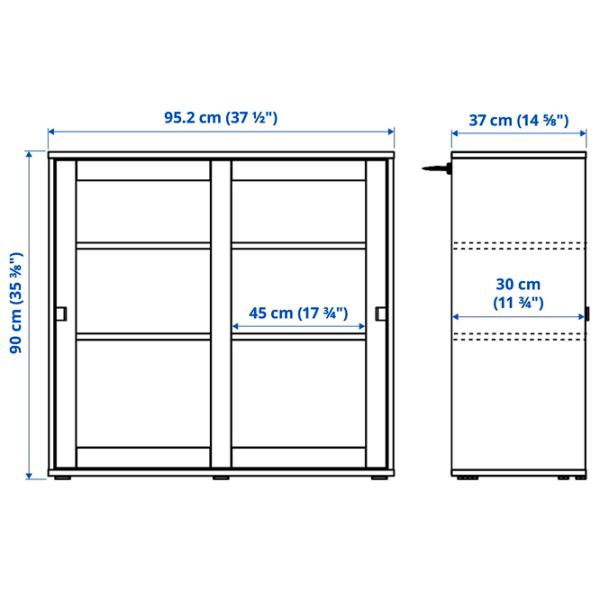 Kухонный шкаф Ikea Vihals Серый / Стекло photo 3 Kухонный шкаф Ikea Vihals Серый / Стекло photo 3