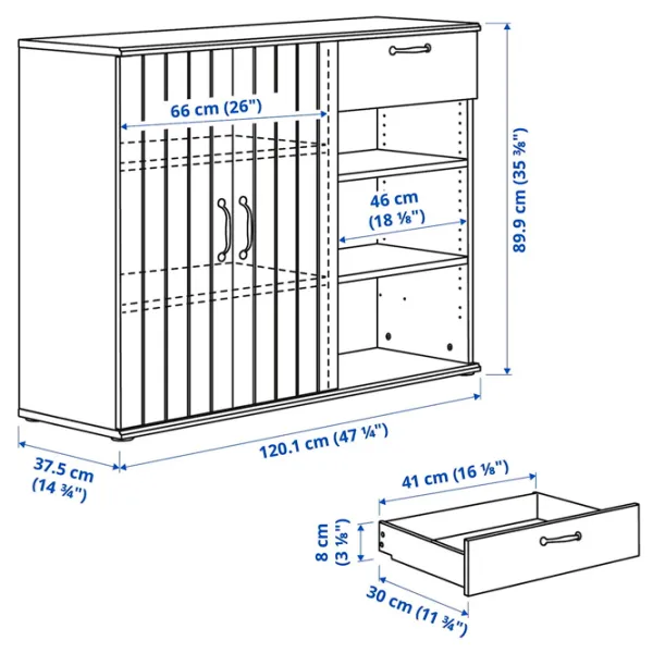 Kухонный шкаф Ikea Skruvby Серый / ДСП photo 3