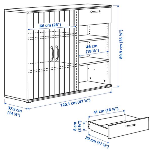 Kухонный шкаф Ikea Skruvby Серый / ДСП photo 3