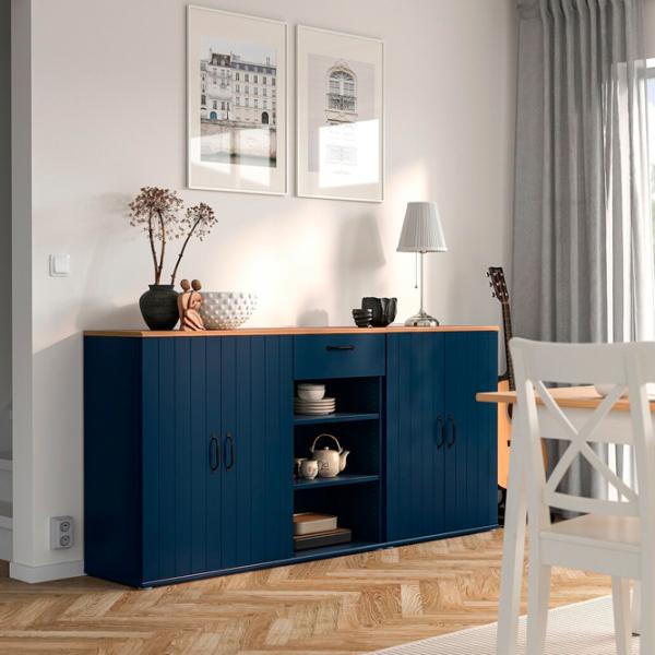 Kухонный шкаф Ikea Skruvby Dark blue / ДСП photo 3 Kухонный шкаф Ikea Skruvby Dark blue / ДСП photo 3
