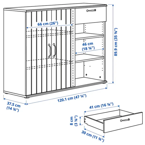 Kухонный шкаф Ikea Skruvby Dark blue / ДСП photo 5 Kухонный шкаф Ikea Skruvby Dark blue / ДСП photo 5