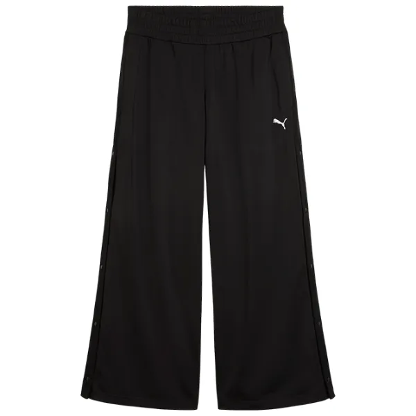 Pantaloni sportivi pentru femei Puma Wardrobe Ess Relaxed Low Rise Popper Pants Open Hem XS / Black photo 1 Pantaloni sportivi pentru femei Puma Wardrobe Ess Relaxed Low Rise Popper Pants Open Hem XS / Black photo 1