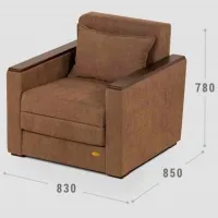 Set de canapele Confort N-1 M (1224451) Stofă / Brown photo 4