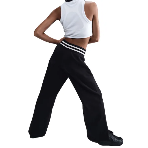 Pantaloni sportivi pentru femei Nike Sportswear Phoenix Fleece High-Waisted Graphic Wide-Leg Pants XS / Black photo 2 Pantaloni sportivi pentru femei Nike Sportswear Phoenix Fleece High-Waisted Graphic Wide-Leg Pants XS / Black photo 2