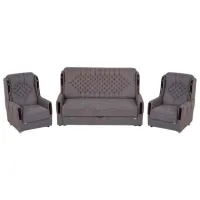 Set de canapele Confort T-1 (Relief) (1224453) Stofă / Gray