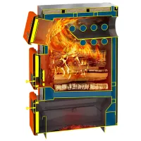 Cazan pe combustibil solid Teplodar Cupper Pro-36 (2.0) 36 kW / 360 m² photo 3