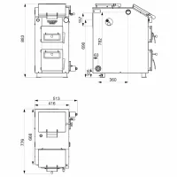 Cazan pe combustibil solid Teplodar Cupper Expert-15 15 kW / 150 m² photo 4