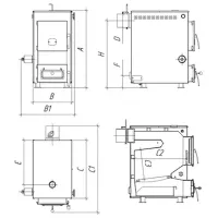 Cazan pe combustibil solid Teplodar Cupper Practic-14 1.1 14 kW / 140 m² photo 2
