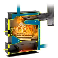 Cazan pe combustibil solid Teplodar Cupper Practic-14 1.1 14 kW / 140 m² photo 3