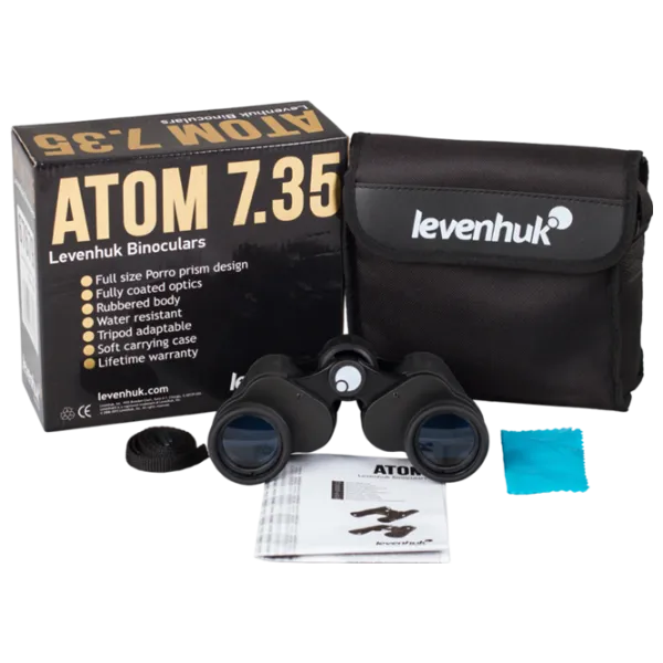 Бинокль Levenhuk Atom 7x35 Черный photo 2 Бинокль Levenhuk Atom 7x35 Черный photo 2