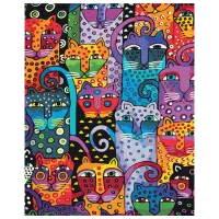 Картина по номерам BrushMe Разноцветные кошки BS9372 50 x 40 см / Вертикальная