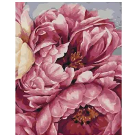 Картина по номерам BrushMe Цветения пионов BS40543 50 x 40 см / Вертикальная