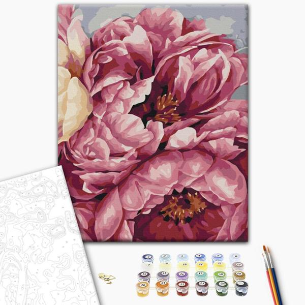 Pictură pe numere BrushMe Înflorirea bujorilor BS40543 50 x 40 cm / Verticală photo 2