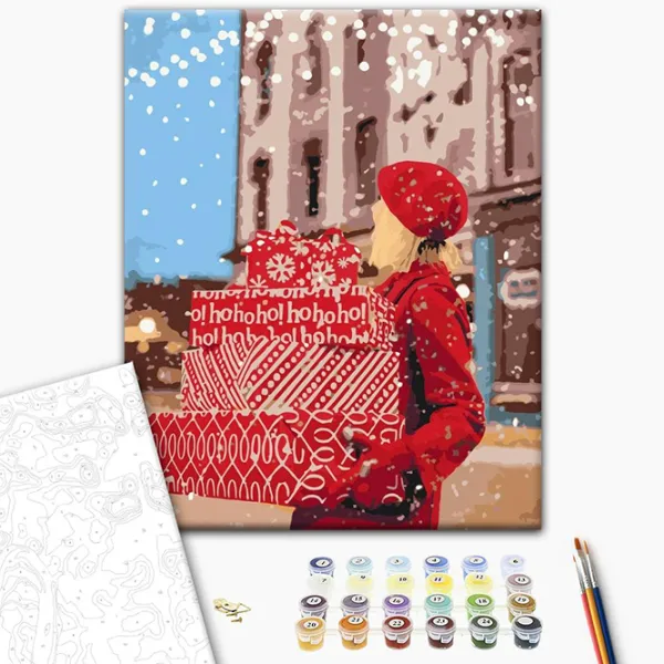 Pictură pe numere BrushMe Dispоziție de Anul Nou BS52506 50 x 40 cm / Verticală photo 2 Pictură pe numere BrushMe Dispоziție de Anul Nou BS52506 50 x 40 cm / Verticală photo 2