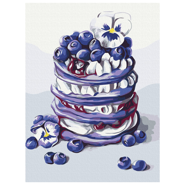 Pictură pe numere BrushMe Pancake-uri cu afine RBS53589 40 x 30 cm / Verticală photo 1 Pictură pe numere BrushMe Pancake-uri cu afine RBS53589 40 x 30 cm / Verticală photo 1
