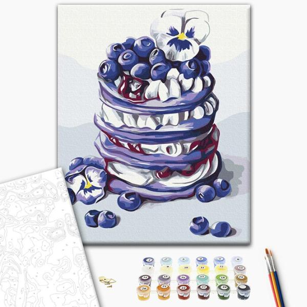 Pictură pe numere BrushMe Pancake-uri cu afine RBS53589 40 x 30 cm / Verticală photo 2 Pictură pe numere BrushMe Pancake-uri cu afine RBS53589 40 x 30 cm / Verticală photo 2
