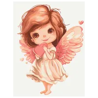 Картина по номерам BrushMe Нежный ангелочек KBS0160 40 x 30 cm / Вертикальная