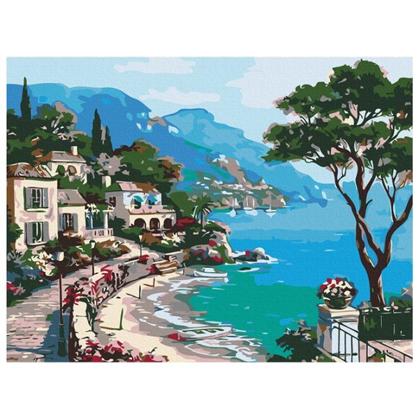 Картина по номерам BrushMe Итальянская набережная RBS51971 40 x 30 cm / Горизонтальная photo 1