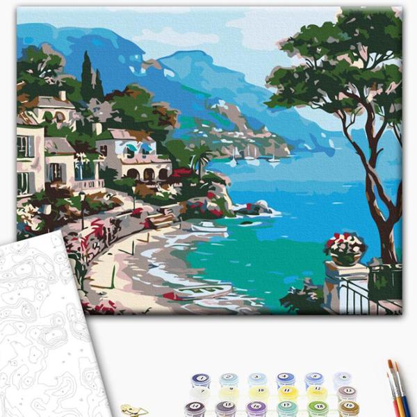 Картина по номерам BrushMe Итальянская набережная RBS51971 40 x 30 cm / Горизонтальная photo 3