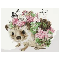 Картина по номерам BrushMe Весенний ежик RBS52140 40 x 30 cm / Горизонтальная