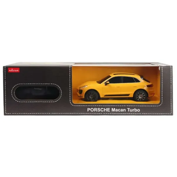 Mașină Rastar PORSCHE Macan Turbo 8600018950582   / 2.4 GHz / Black Yellow photo 2