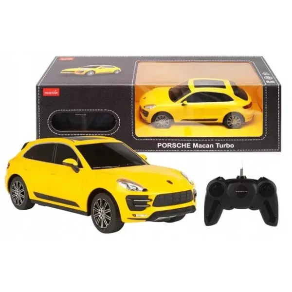 Mașină Rastar PORSCHE Macan Turbo 8600018950582   / 2.4 GHz / Black Yellow photo 6