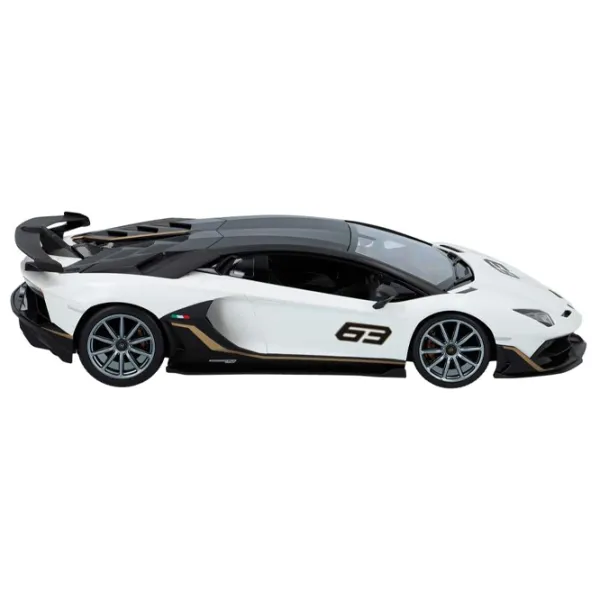 Mașină Rastar Lamborghini Aventador SVJ 26928   / / Black White photo 2 Mașină Rastar Lamborghini Aventador SVJ 26928   / / Black White photo 2