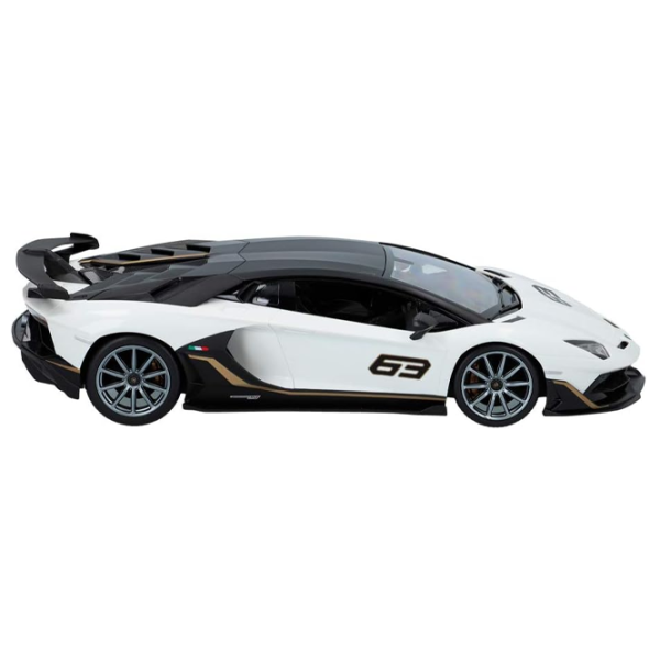 Mașină Rastar Lamborghini Aventador SVJ 26928   / / Black White photo 2 Mașină Rastar Lamborghini Aventador SVJ 26928   / / Black White photo 2