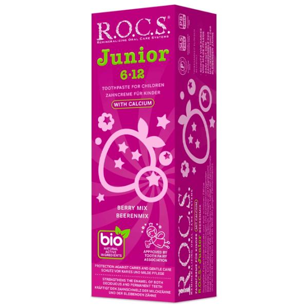 Pastă de dinţi R.O.C.S. Junior Berry Mix 74 g photo 2