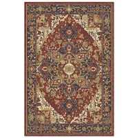 Ковер Covoare Ungheni Atlas Красный Синий / Полипропилен