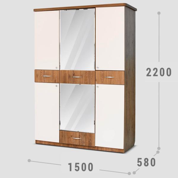 Шкаф Confort Irina 8H 150 x 58см x 220 / Дерево / Коричневый  photo 3 Шкаф Confort Irina 8H 150 x 58см x 220 / Дерево / Коричневый  photo 3