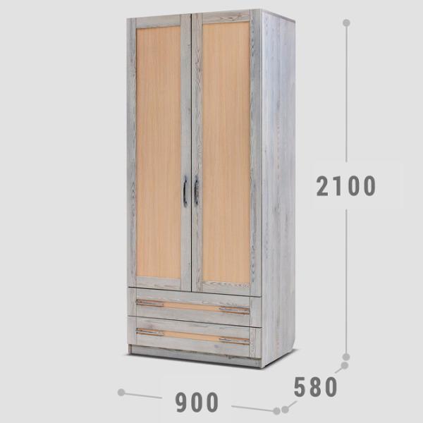 Шкаф Confort Nr.1 90 x 58см x 210 / Дерево / Серый photo 3 Шкаф Confort Nr.1 90 x 58см x 210 / Дерево / Серый photo 3