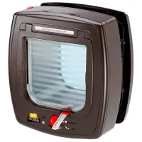 Ușă pentru animale Ferplast Swing Microchip Brown / Plastic