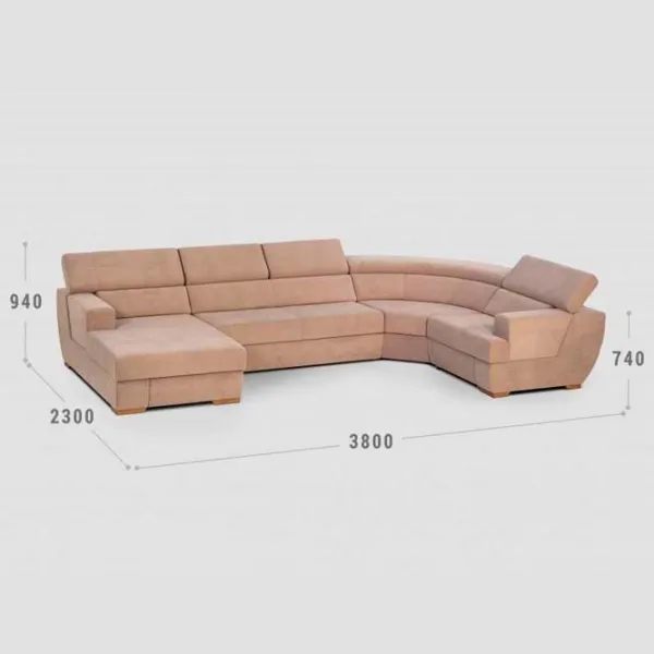 Угловой диван Confort Milan SG (1224536) Ткань / Бежевый photo 2 Угловой диван Confort Milan SG (1224536) Ткань / Бежевый photo 2