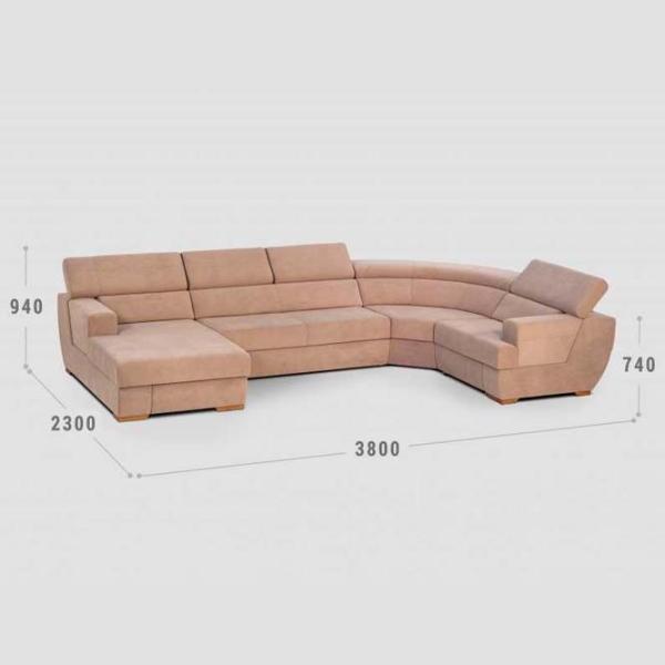 Угловой диван Confort Milan SG (1224536) Ткань / Бежевый photo 2 Угловой диван Confort Milan SG (1224536) Ткань / Бежевый photo 2