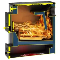 Cazan pe combustibil solid Teplodar Cupper Practic-10 В 10 kW / 100 m² photo 2