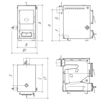 Cazan pe combustibil solid Teplodar Cupper Practic-10 В 10 kW / 100 m² photo 4