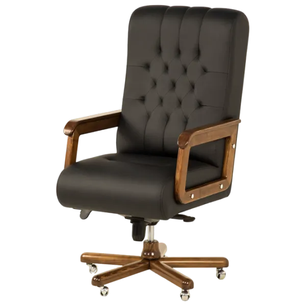 Fotoliu de birou Confort T-10 Piele artificială/ Black Wood photo 1 Fotoliu de birou Confort T-10 Piele artificială/ Black Wood photo 1