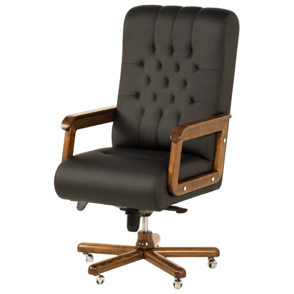 Fotoliu de birou Confort T-10 Piele artificială/ Black Wood photo 1 Fotoliu de birou Confort T-10 Piele artificială/ Black Wood photo 1