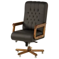 Fotoliu de birou Confort T-10 Piele artificială/ Black Wood